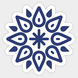 Blue Mandala Pattern Sticker